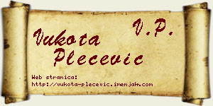 Vukota Plećević vizit kartica